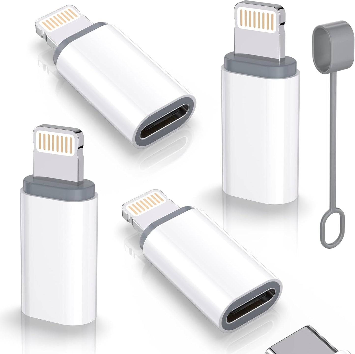 USB C Type C to Lightning Adapter MFi Certified 4 Pack 27W Fast Charging