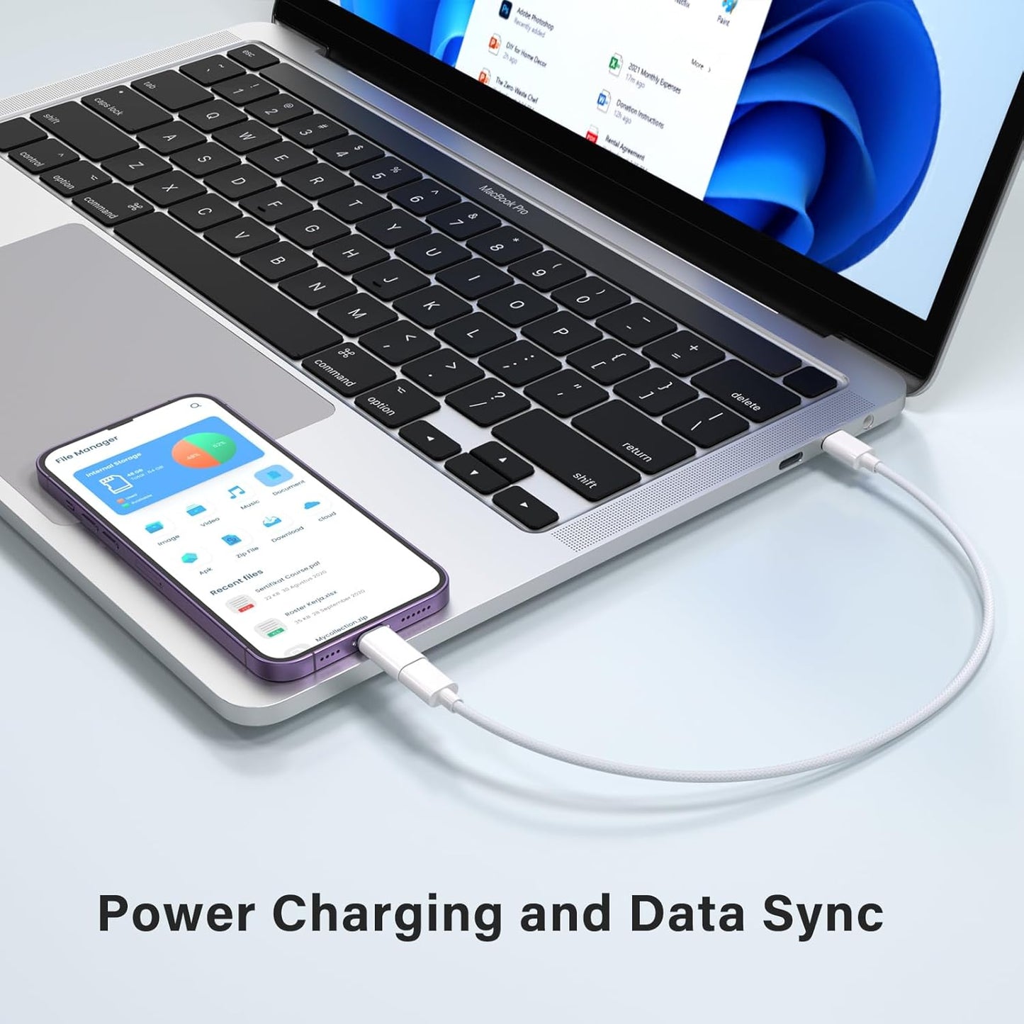 USB C Type C to Lightning Adapter MFi Certified 4 Pack 27W Fast Charging