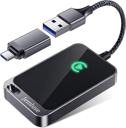 Wireless CarPlay Adapter for Apple iPhone (2024 Upgraded)Seamless Connection for Convert Wired to Wireless Car Play Adapter