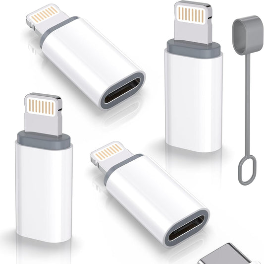 USB C Type C to Lightning Adapter MFi Certified 4 Pack 27W Fast Charging