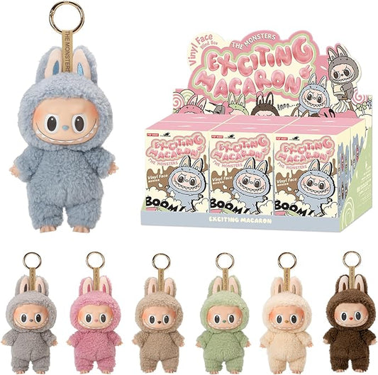 POP MART The Monsters - Tasty Macarons Vinyl Face Blind Box, 6PCs The Monsters Blind Box Figures, Random Design Action Figures Collectible Toys Home Decorations, Whole Set