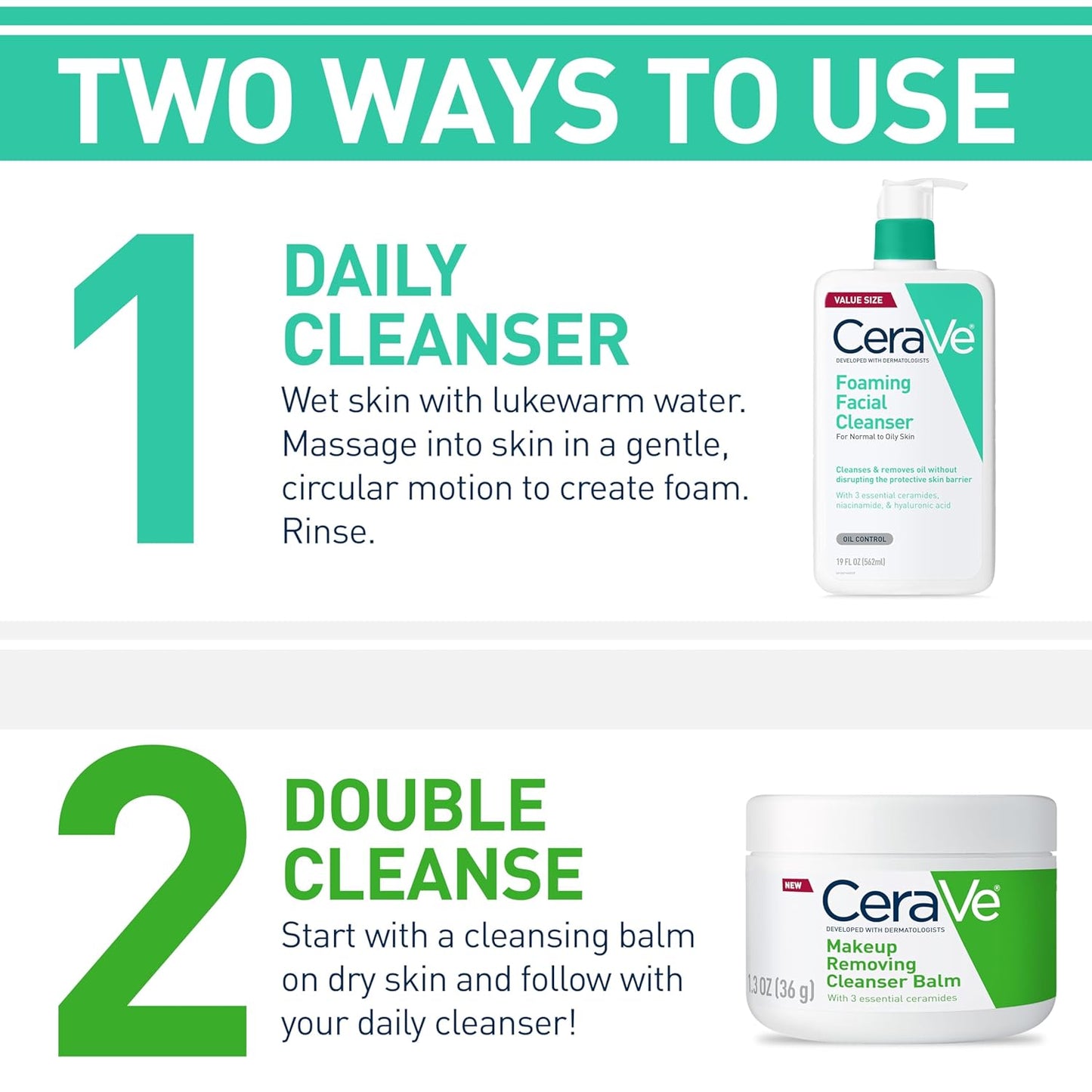 CeraVe Foaming Facial Cleanser, Daily Face Wash for Oily Skin,on-Drying Oil Control Face Wash, 16 Fluid Ounces
