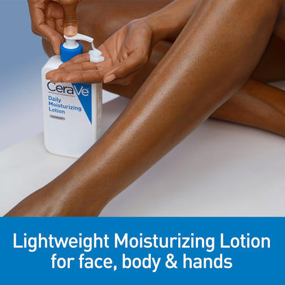 CeraVe Daily Moisturizing Lotion – Lightweight Hydration for Normal to Dry Skin, Fragrance Free, Oil-Free, 12 Ounce